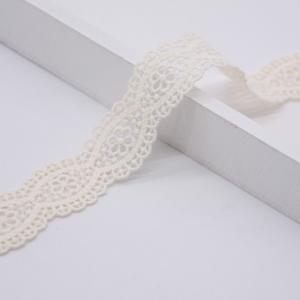 Quality KJ20060 White Cluny 2cm Polyester Lace Trim wholesale