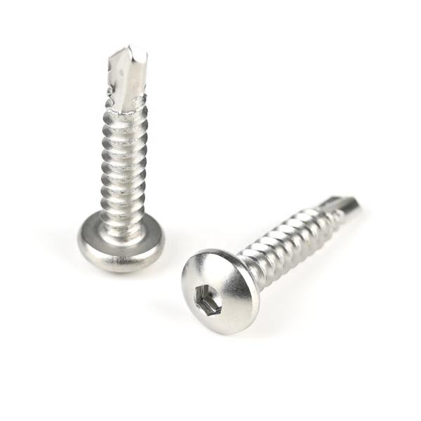Ruspert Finish Stainless Steel Pan Head Hex Socket Self Drilling Screw Sus410