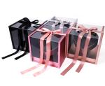 1mm 2mm 3mm Window Cardboard Flower Boxes Packaging 30x20x10cm