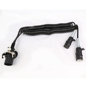 Quality Plastic Waterproof 24v Coiled Wire Cable Lightweight With Smooth Surface wholesale