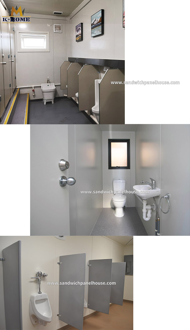 Public Container Toilet Cabin Washroom For Construction Site Accommodation