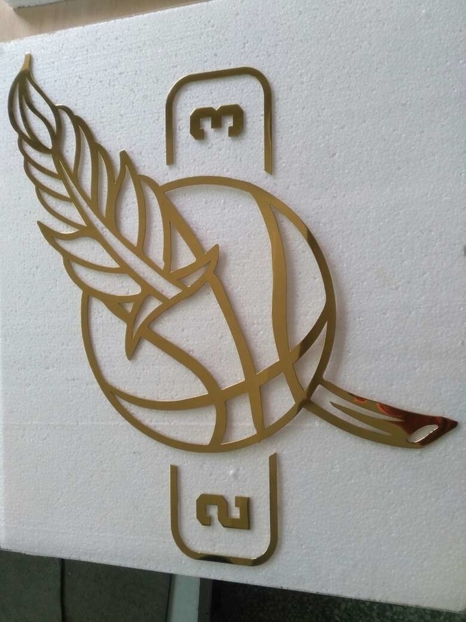 Polished Plated Decorative Metal Letters Signs 3-10mm Depth