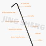 20ft Plug-in carbon fiber gutter vacuum pole for gutter cleaning Store smarter,