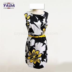 Quality Casual high quality print simple elegant ladies western sexy night dress for spring and fall wholesale
