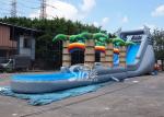 71' long kids tropical commercial inflatable water slide with big pool N 2