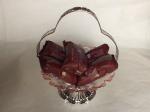 Sun flower shape candy bowl w/classic stand & elegant (2)