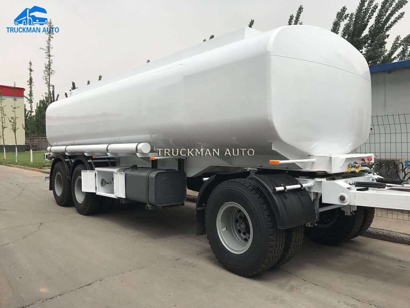 Carbon Steel Full Oil Tank Trailer , Fuel Tanker Trailer With 12.00r20 Tire