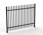 Customized Black Zinc Steel Metal Garrison Fence Panels Maintenance Free