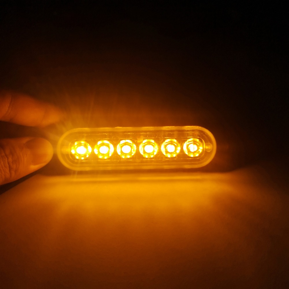 6LED Car Side Marker Lights Trucks Strobe Lamp LED Flasher Warning Lights