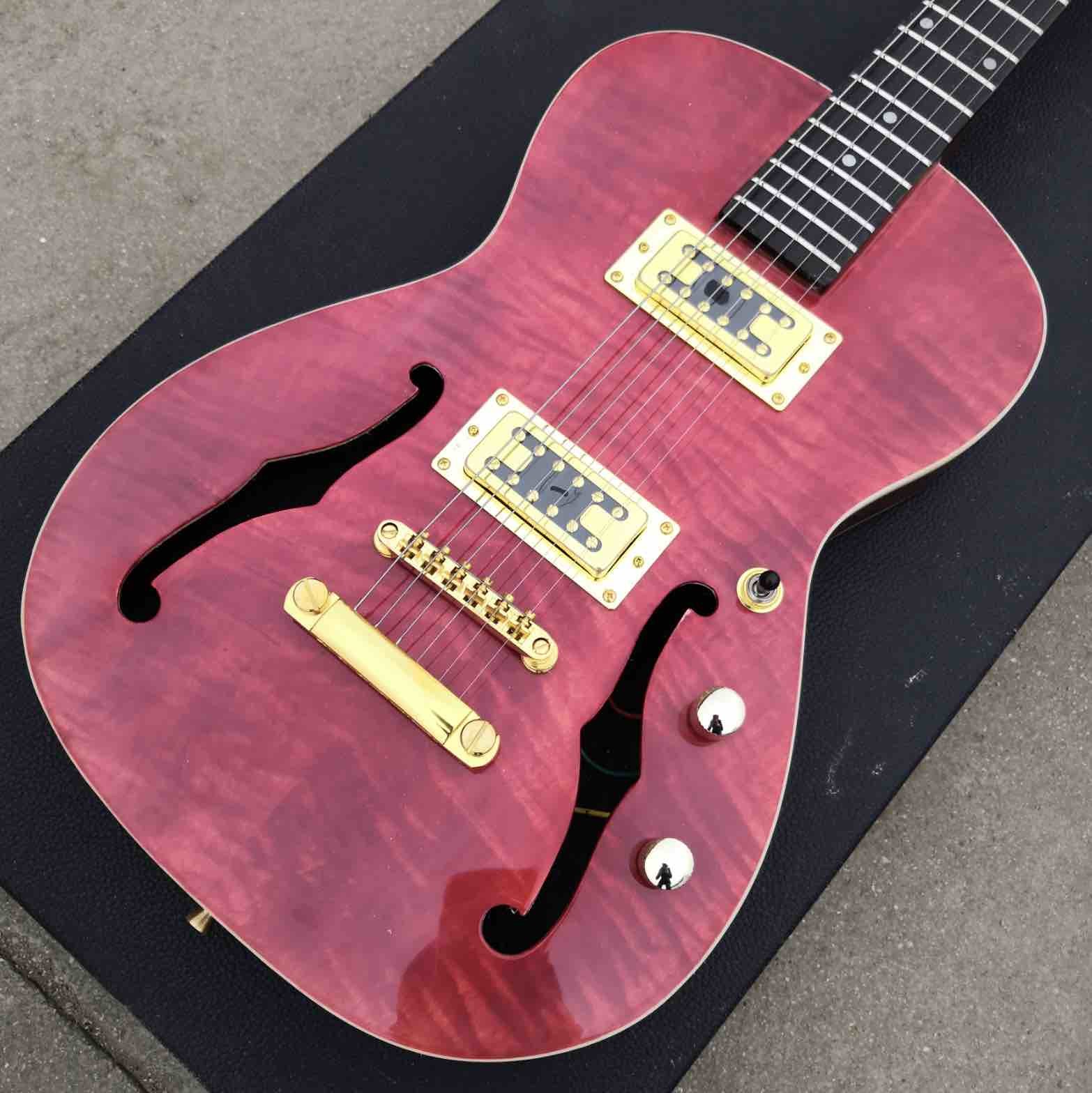 Maple Neck Half Empty Core F Empty Electric Guitar Maple Back Side