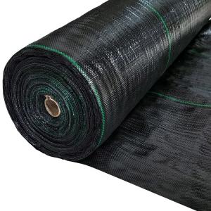 Quality PP Woven Weed Control Ground Cover Mat Geotextile for Greenhouse and Farm 3.81*15.24m wholesale