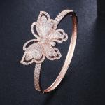 Fashion Cubic Zirconia Butterfly Bracelet Bangle AAA Cz Butterfly Bangle Cuff