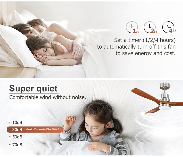 Consumption Energy Saving Inverter Ceiling Fan 52 Inch with Remote Control and DC Motor