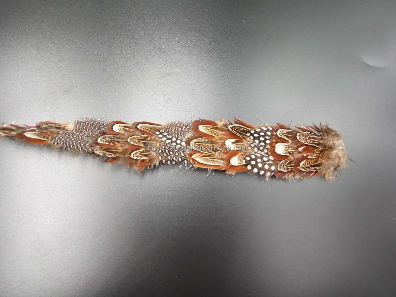 Party Decoration Guinea Fowl Feather Trim 1 Yard/Meter Length Dyed Material