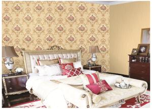 Quality Italy Style Girls Bedroom Wallpaper Feature Wall , Damask Pattern Wallpaper wholesale