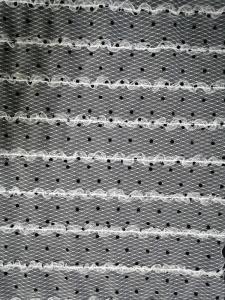 China 100 Yards Tulle Lace Flocked Embroidery Mesh Fabric on sale