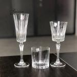 Dining Wedding Table Charger Plates Clear Cut Republic Crystal Wine Glass