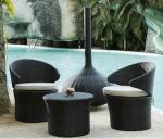 3pcs poly rattan coffee furniture