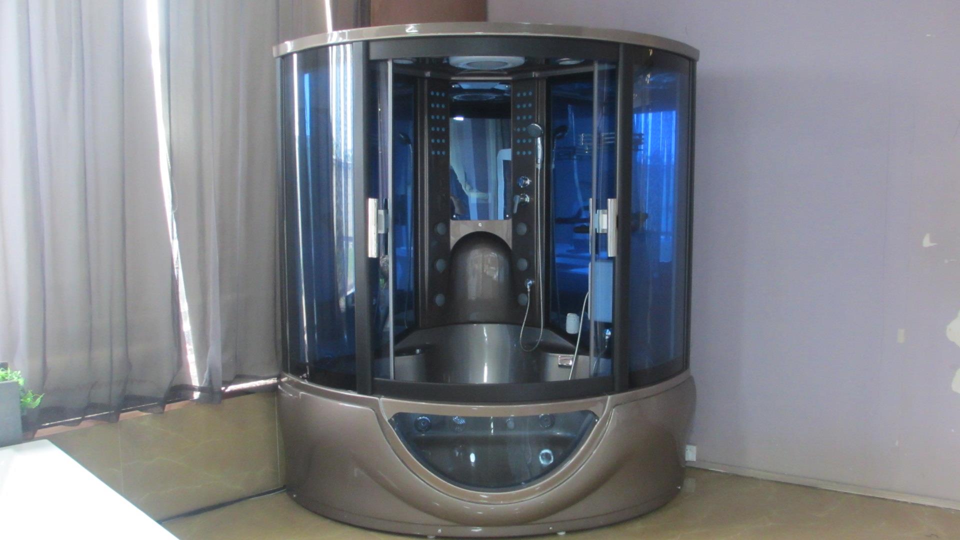 Two Person Jacuzzi Whirlpool Freestanding Bathtub With Jets Step Adult