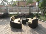Poly Rattan Waterproof Lounge Bed , Rattan Conservatory Furniture