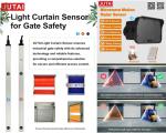 500mm 8-Beam Safety Blanking Light Curtain Sensor IP67 Waterproof 30ms Response