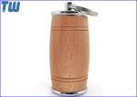 Wooden Wine Barrel 1GB Pendrives USB Metal Stick Free Key Ring