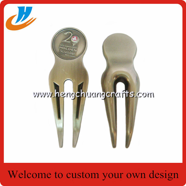 Personalized golf divot repair tool/Zinc alloy golf accessories