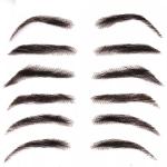 New High Quality false 100% Human Hair Lace Base Eyebrows Wig Brown Blonde