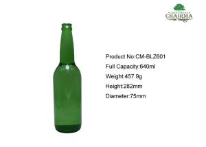 Quality 600ml Emerald green Glass beer bottle wholesale