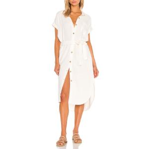 Quality Summer White Casual Linen Dress Cotton Material Women Midi Dress wholesale