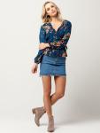 Latest Long Sleeve New Design Floral Printed Tops