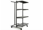 Multifunction Light Weight 4 Wheels Clothing Display Rack / Clothing Store Racks