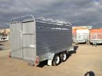 Utility 8x5 Tandem Trailer With Cage , Cattle Stock Trailers Heavy Duty