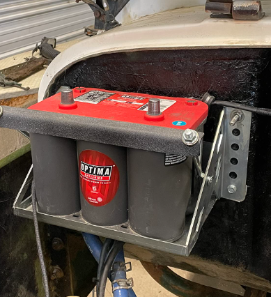 Adjustable Bolt-on Battery Box With Hardware Deep Lightweight Steel Battery Mounting Box