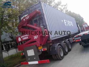 Quality 1*40 Feet / 2*20 Feets Sidelifter Container Trailer Max 37000kg With Xcmg Crane wholesale