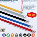 Epoxy Coated Metal Cable Ties, 316L, 316, 304 Polyester Coated Stainless Steel