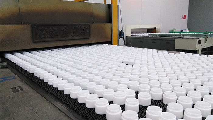 JG-AQ15, 15ml cylindric opaque white glass cosmetic jars for eye cream, face cream packaging, primary cosmetic packaging