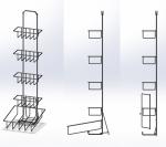 4 Tiers Steel Tea Box Display Stand / Wire Basket Base Display Rack For Tea Pack