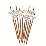 197mm 6mm Team Bride Wedding Rose Gold Biodegradable Paper Straws