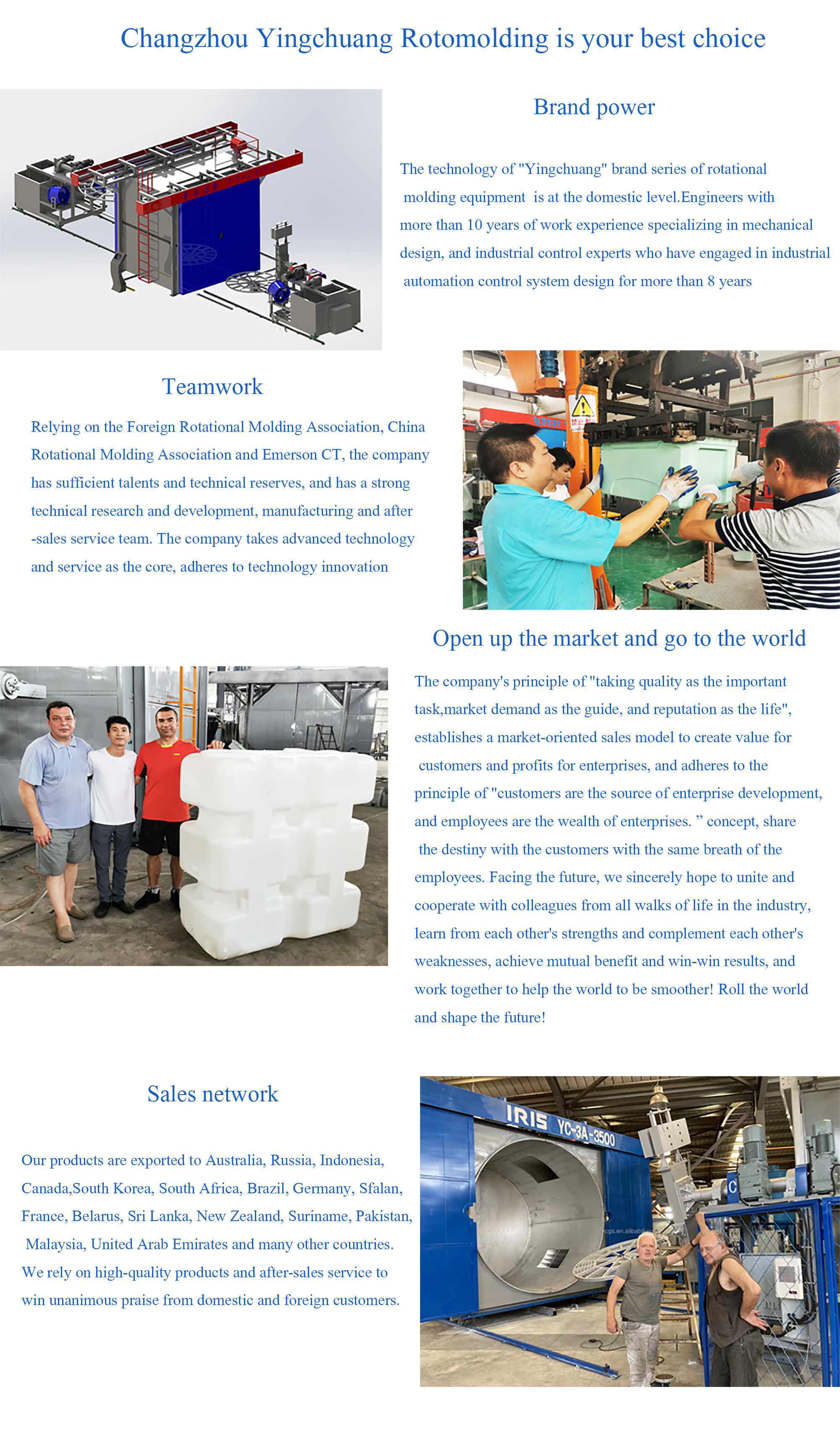 Operating Platform 4m Rotational Molding Machine Video Technical Support