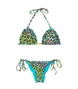 Quality Multicoloured Leopard Print Scrunch Brazilian Bikini - Morumbi Frufru wholesale