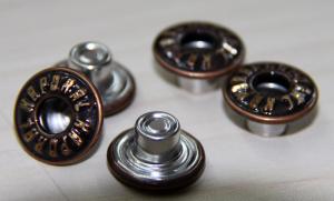 Quality Nickle Free Custom Clothing Buttons Plated With Embossed Logo wholesale