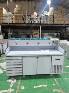 Quality Pizza Pre Table Refrigerator With Drawers Commercial Kitchen Salad Workbench wholesale