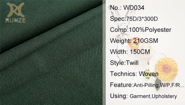 Home Textile 150*150 100% Polyester Solid Color Twill Gabardine Fabric For Men'S Suit
