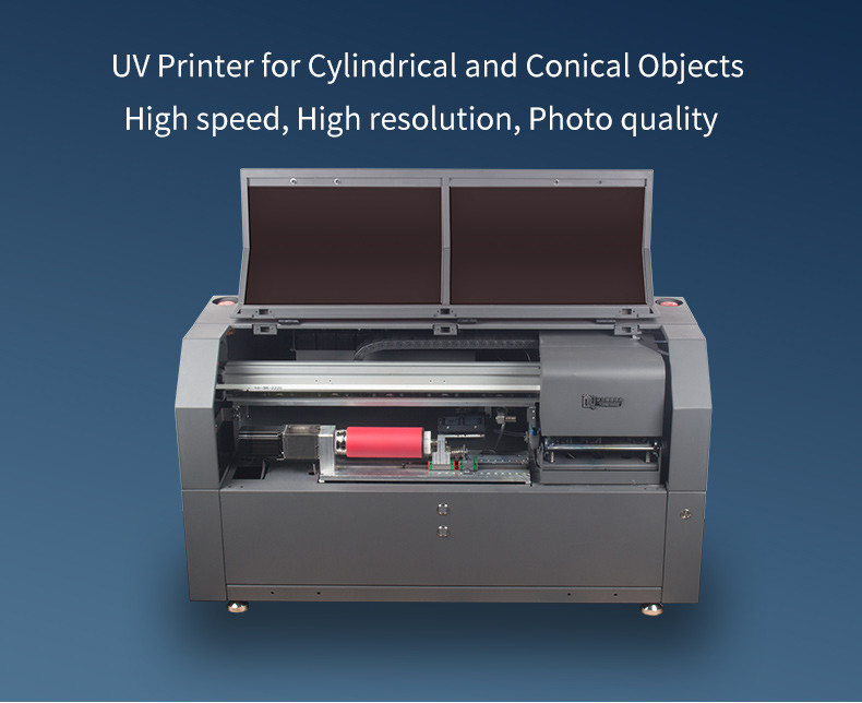 LED UV Lamp CMYKW Bottle Label Printer Printhead Auto Cleaning USB 3.0 720 - 1220 Dpi