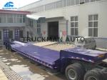 3 Line 6 Axles Truck Trailer Low Bed , Low Bed Lorry Loading 100 Tons