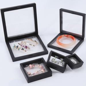 Quality Black Luxury Jewelry Display Cases Plastic Protective Box With PE Film For Jewelry wholesale