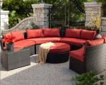Outdoor Leisure Courtyard Villa Garden Outdoor Arc-Shaped Combination Of