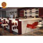 Seamless Joint Solid Surface Bar Counter Easily Repairable 4500×800mm