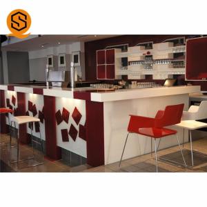 Quality Seamless Joint Solid Surface Bar Counter Easily Repairable 4500×800mm wholesale